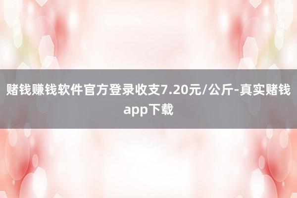 赌钱赚钱软件官方登录收支7.20元/公斤-真实赌钱app下载