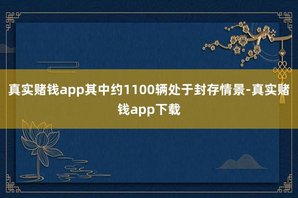 真实赌钱app其中约1100辆处于封存情景-真实赌钱app下载