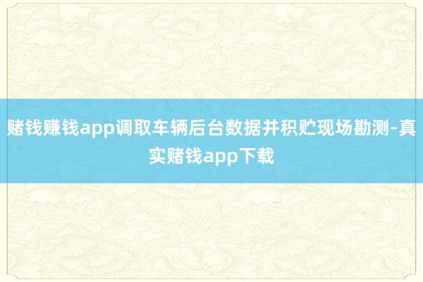 赌钱赚钱app调取车辆后台数据并积贮现场勘测-真实赌钱app下载